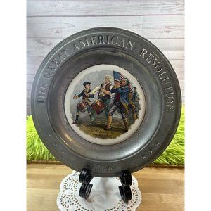 The Great American Revolution 1776 Pewter Plate The Spirit of 76 Canton Ohio 10"